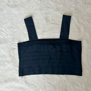 GANNI SILK Tank Top Black L Made In Italy